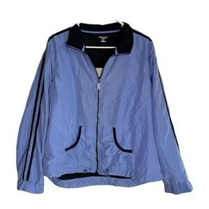 Oleg Cassini Women’s Blue Windbreaker Track Suit, XL, Medium, Pre-owned